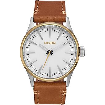 Nixon Sentry Quartz Analog Woman Watch with A3772548 Cowskin Bracelet