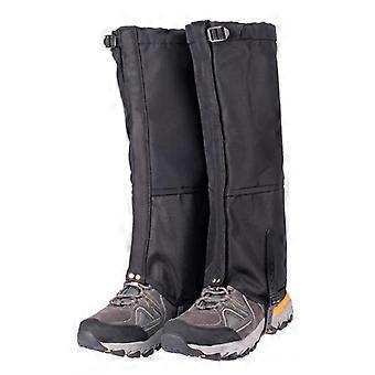 Waterproof Leg Gaiters XLarge Black, Thermal Hiking Boot Gaiters with Abrasion Resistance for Hunting and Snow