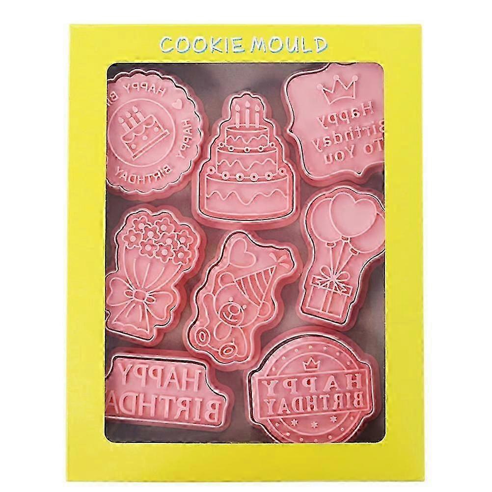 8Pcs 3D Dinosaur Hand Press Cutters