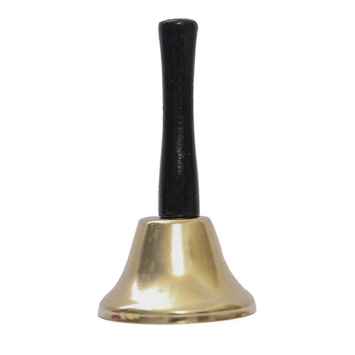 Metal Hand Bell Loud Clear Ring Gold