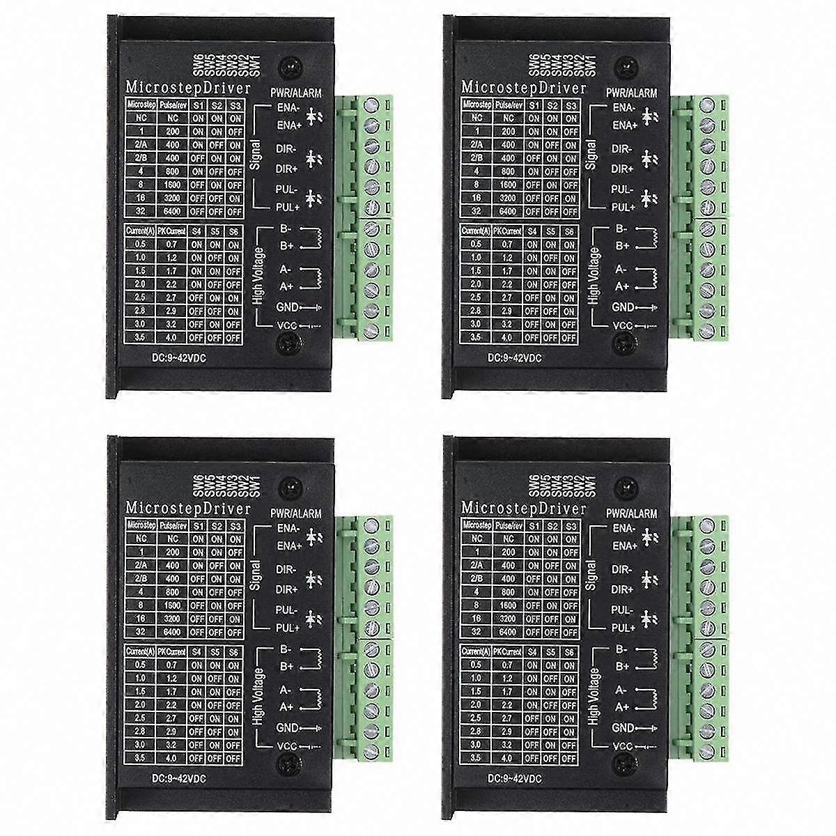 CNC Digital Mini Stepper Motor Driver TB6600 4A, 4 Pack Step Controller