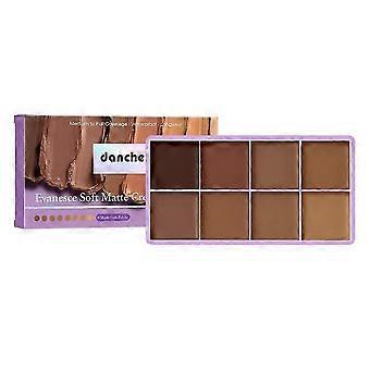 Soft Matte Cream Concealer Palette 8 Colors Light Medium Dark Full Coverage Blemish Acne Scar Redness Corrector