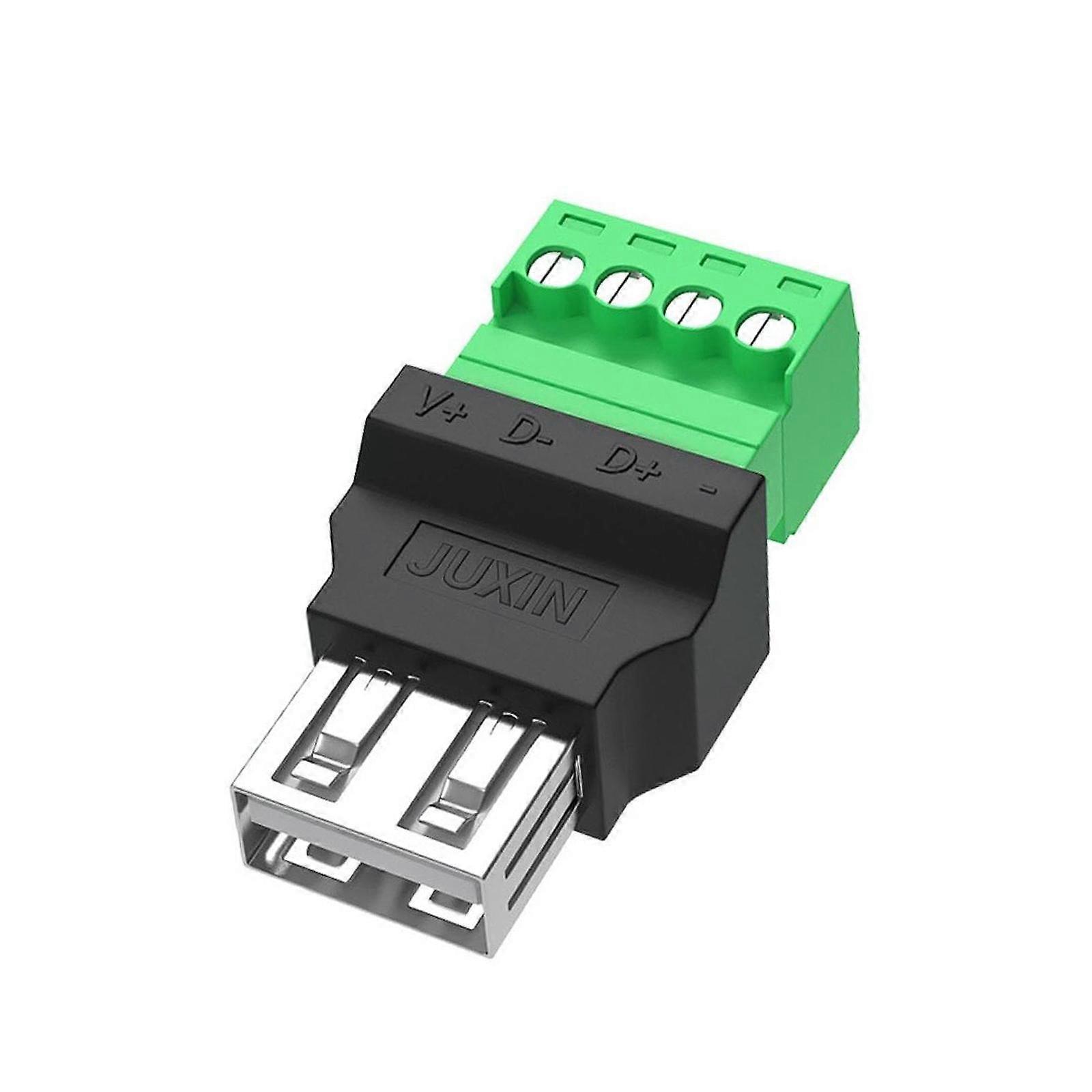 Screwless USB 2.0 Terminal Plug Adapter