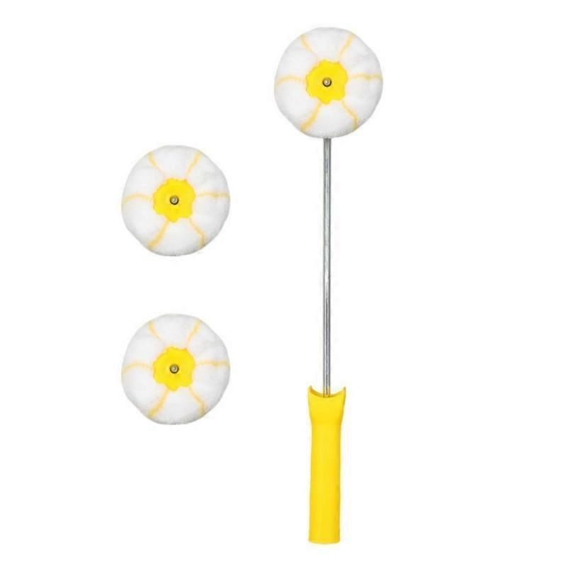 2Pcs Drywalls Corner Roller Set Includes 2 Replaceable Heads For Professional Mud And Texture Application