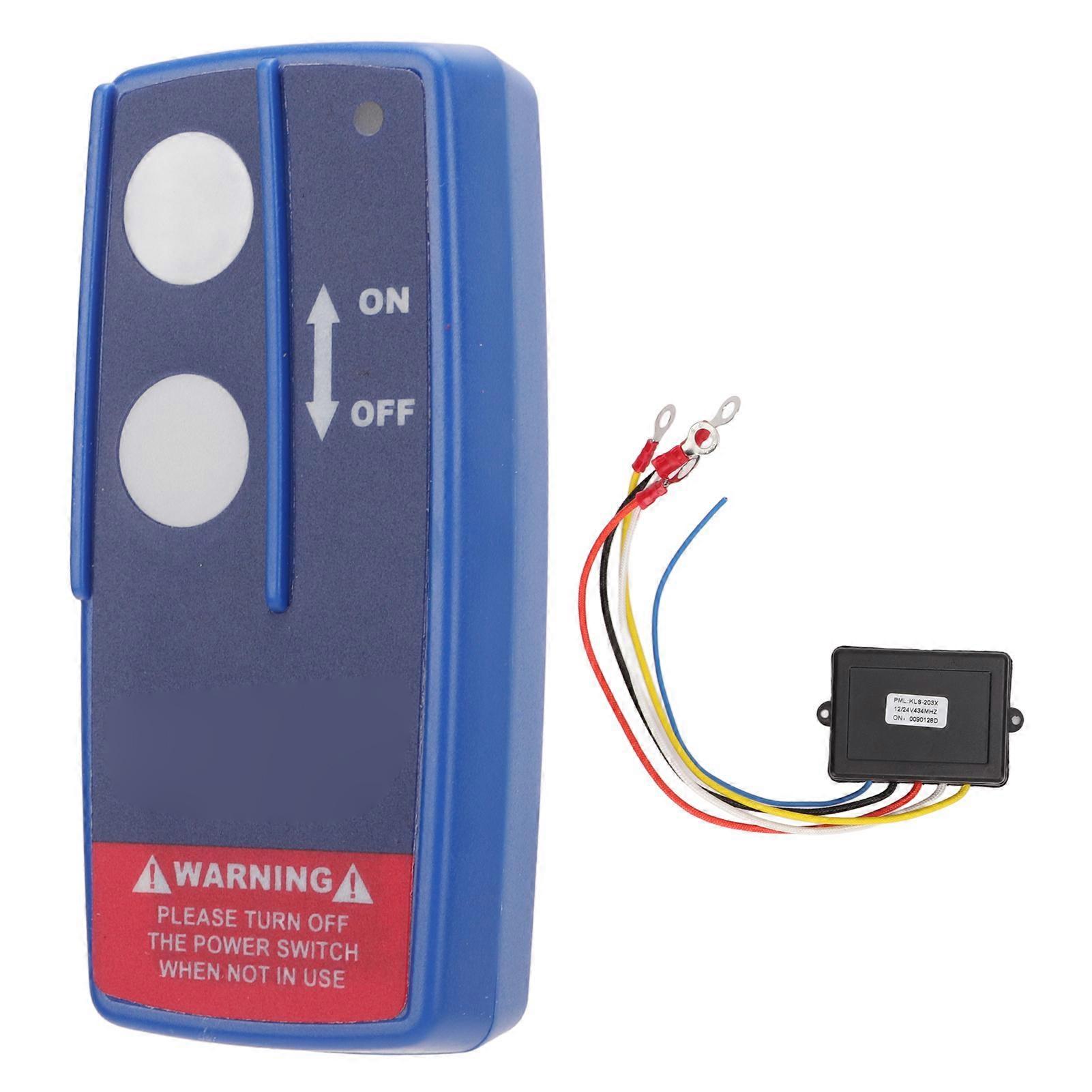Universal Wireless Winch Remote Control Switch Electric Winch Controller with 434MHZ Receiver for ATV