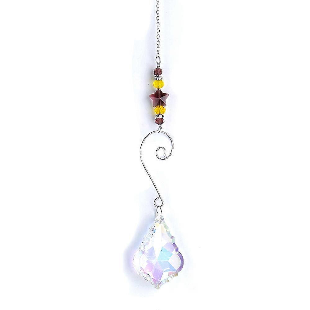 Faceted Glass Rainbow Pendant