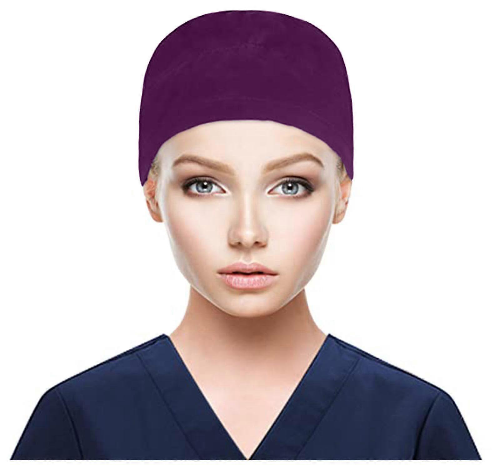 Adjustable Cotton Bouffant Cap With Buttons