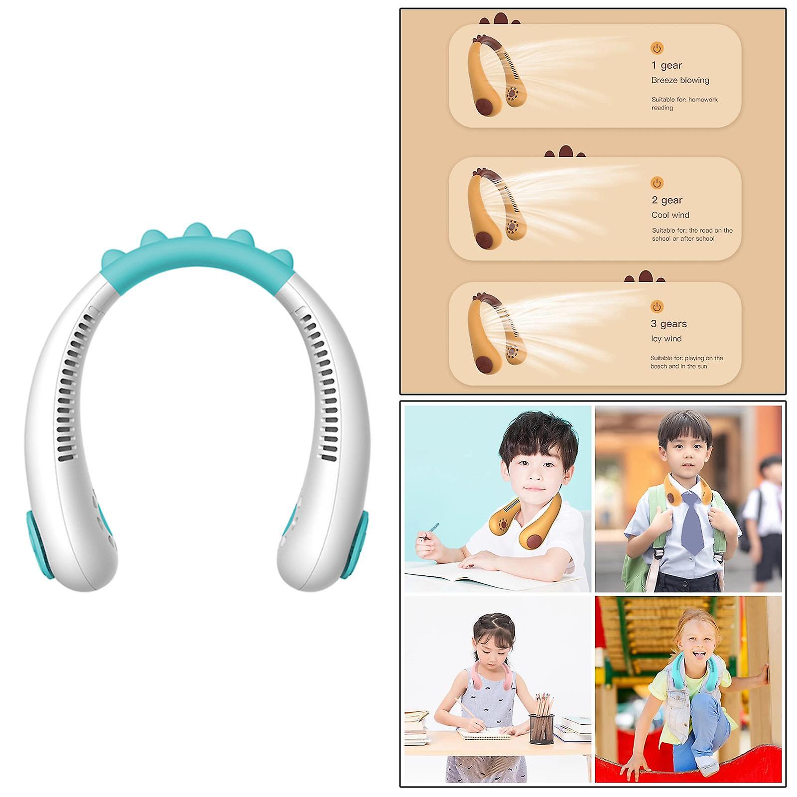 Bambini portatili Appendere Collo Ventilatori Mani Libere Neckband Ventilatori Air Cooler Bianco