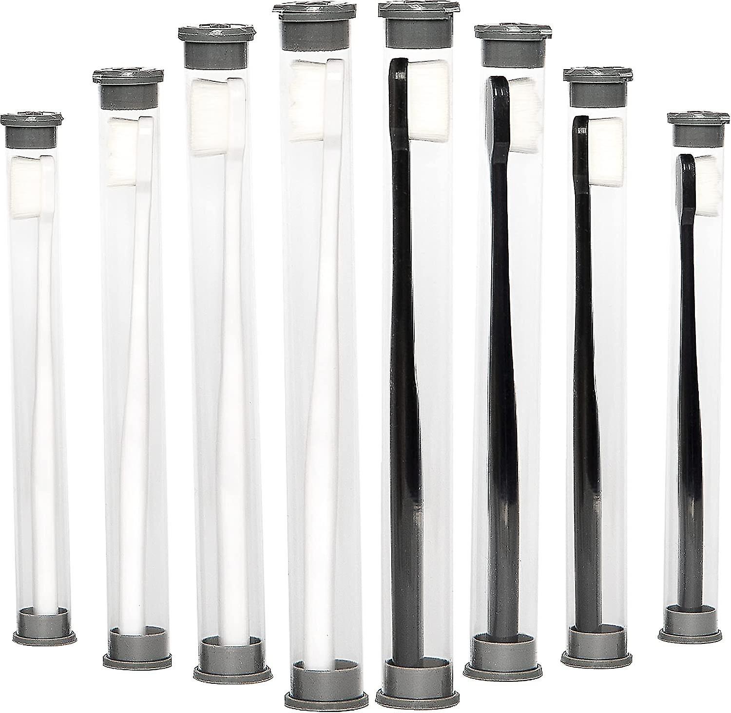 8pcs Extra Soft Toothbrush Ultra-soft Bristles Black White