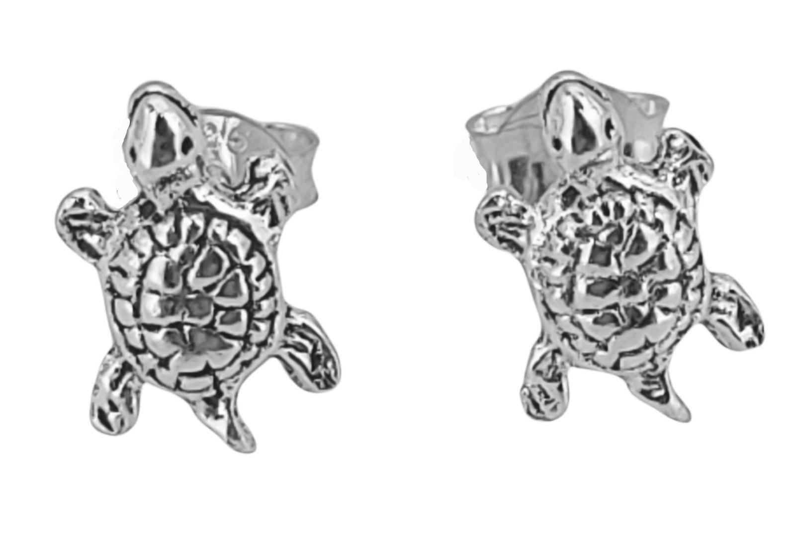 Stud Earrings 54 Turtle - Silver