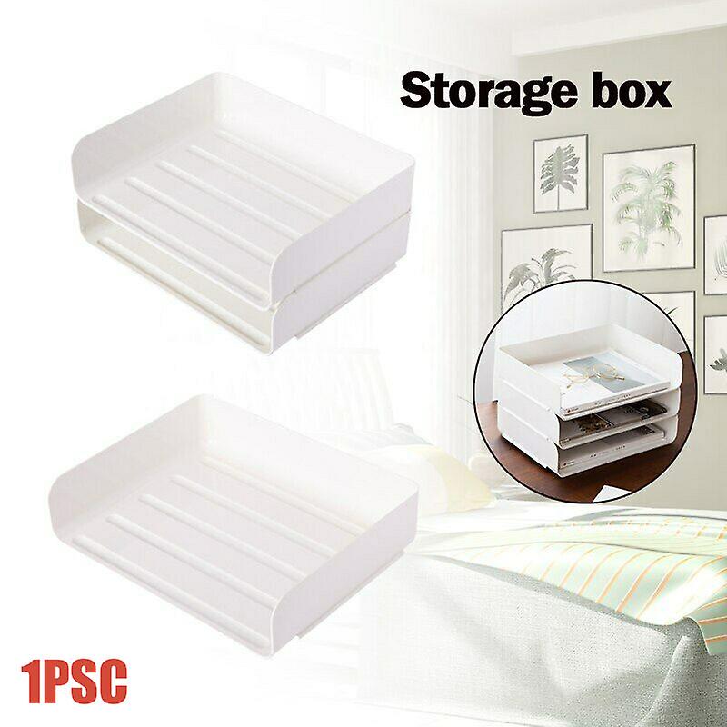 Stackable Desktop Storage Box Cosmetics Office Cărți documente de stocare de caz