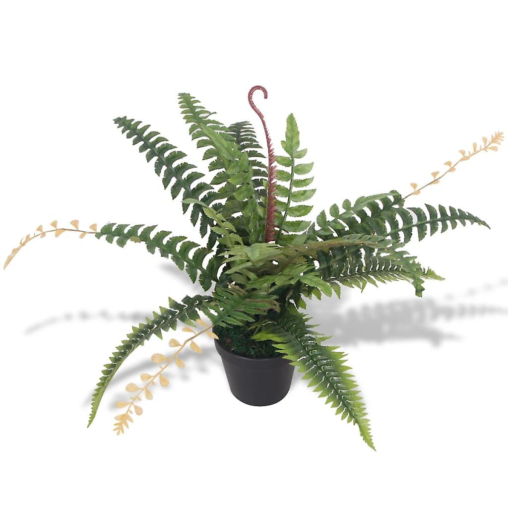 Artificial Potted Fern Plant Realistic Green Leaves Home Decoration Durable Plastic Material Indoor Outdoor Use Easy Maintenance Adjustable Branche