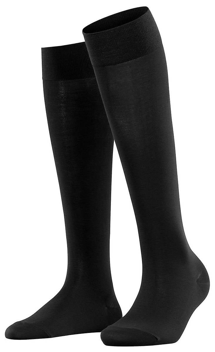 Falke Cotton Touch Knee High Socks - Black