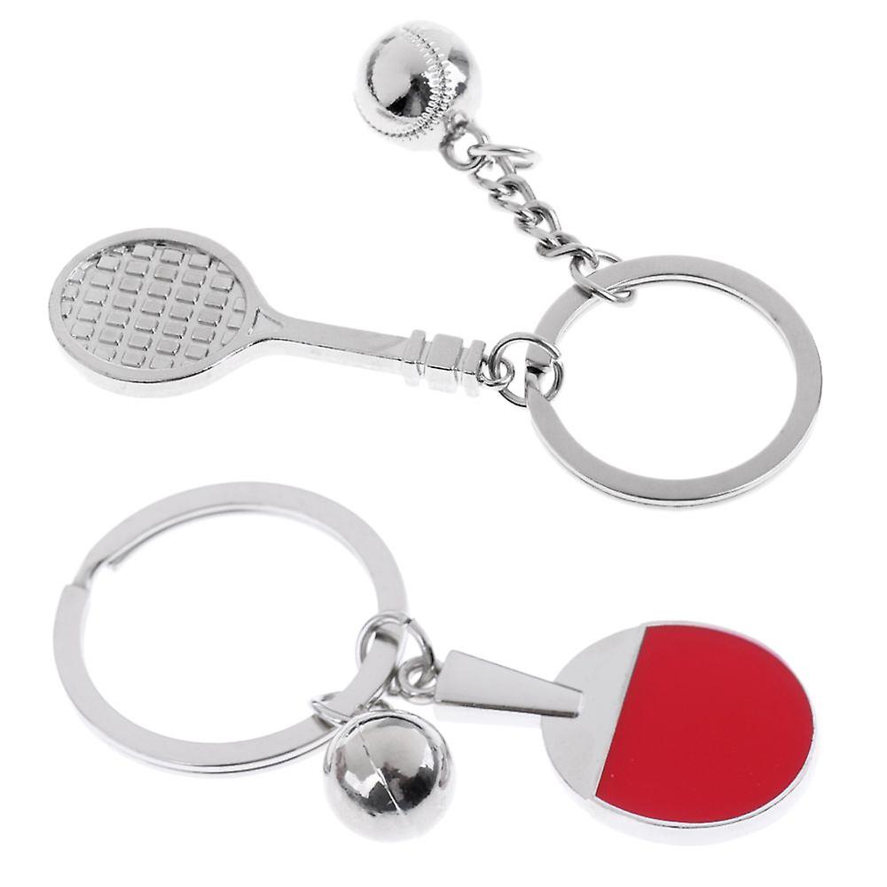 Tennis Racket Style Keychain