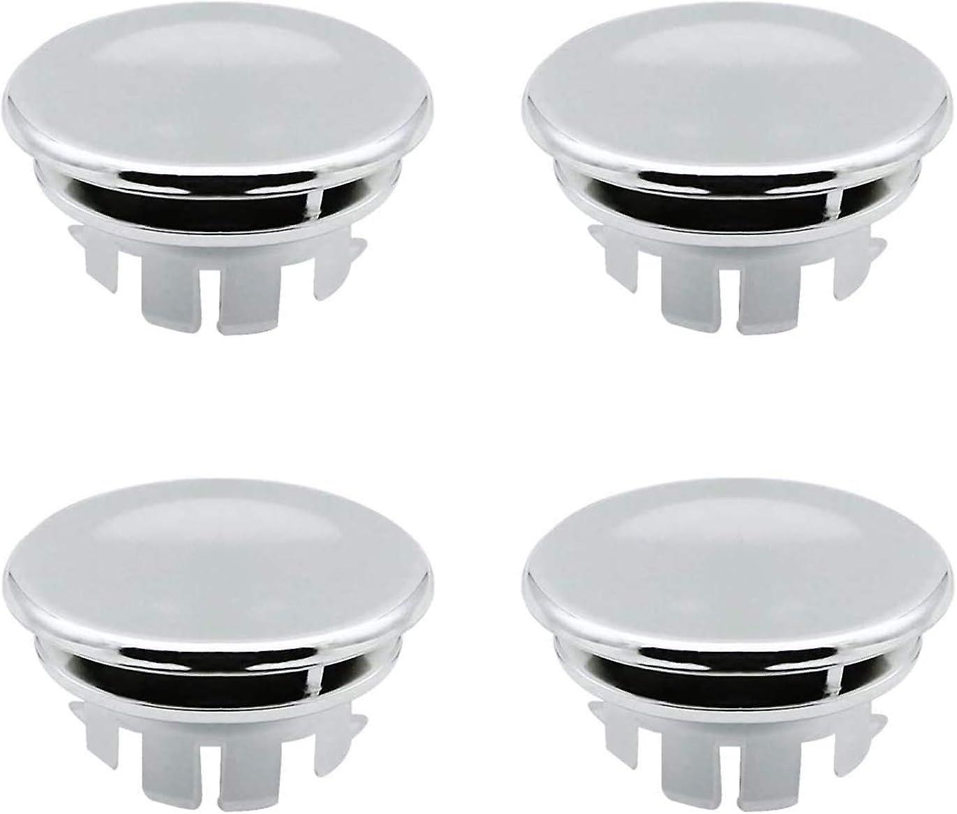 Sink overflow cover - Replacement overflow ring - Bathroom, kitchen, sink stopper - round overflow hole (4 pieces)