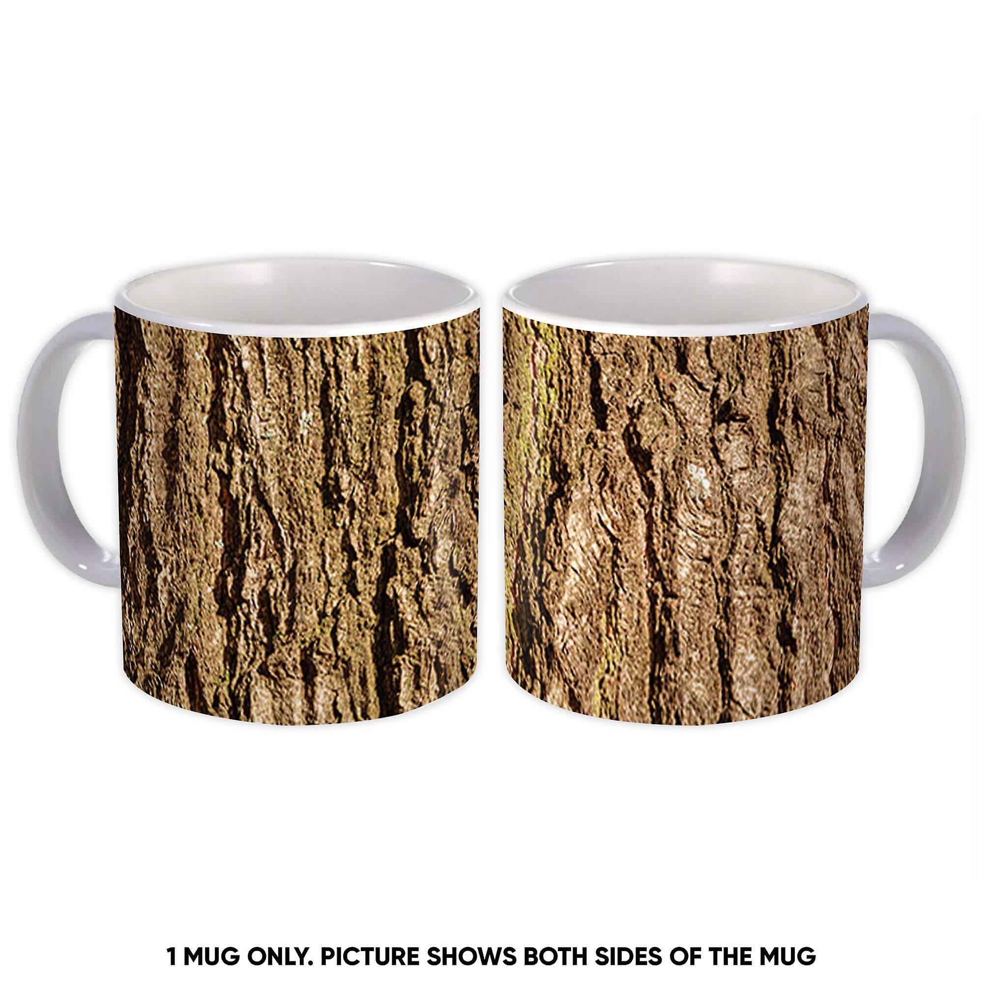 Gift Mug: Tree Bark Texture Print Wood