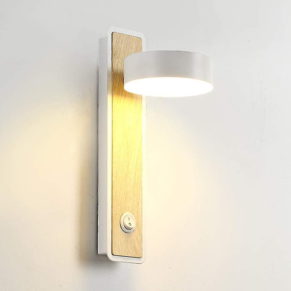 Led Wall Light Modern Indoor Wall Sconce With Push Button Switch Solid Wood Wall Sconce Rotatable 35