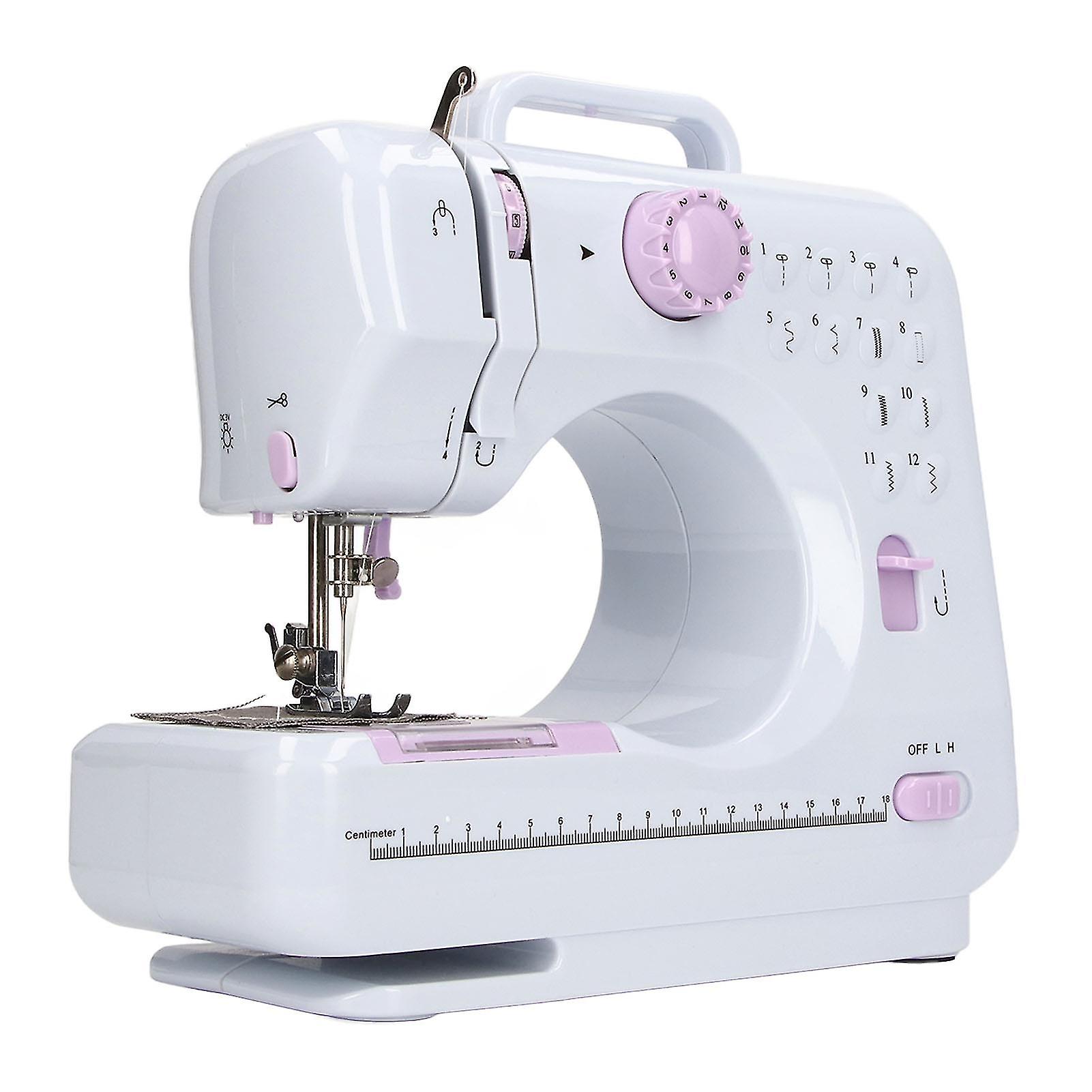 Sewing Machine Household Electric with Seaming Function 12 Stitch Patterns Automatic Winder Small Sewing Machine 100 to 240V EU Plug