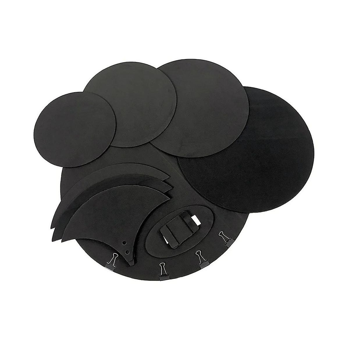 10Pcs Drum Mute Pads Kit Bass Snare Drum Sound Off Mute Muffler EVA Quiet Practice Pad Set Percussi
