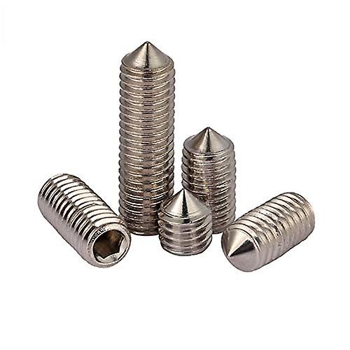 10 Pcs M6 x 6mm Stainless Steel Cone Point Socket Set Screws