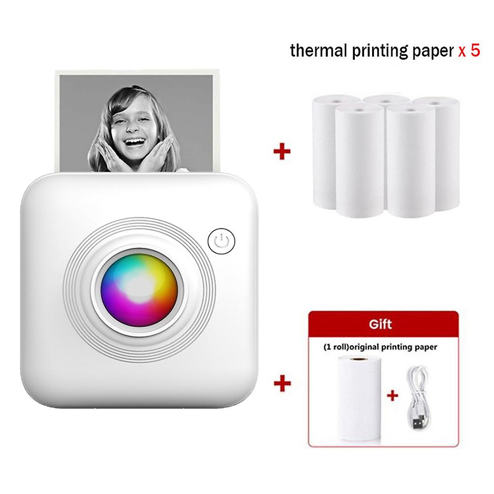 Bluetooth-Compatible Smart Pocket Inkless Printer Long Battery Life Printing Machine for Note Files
