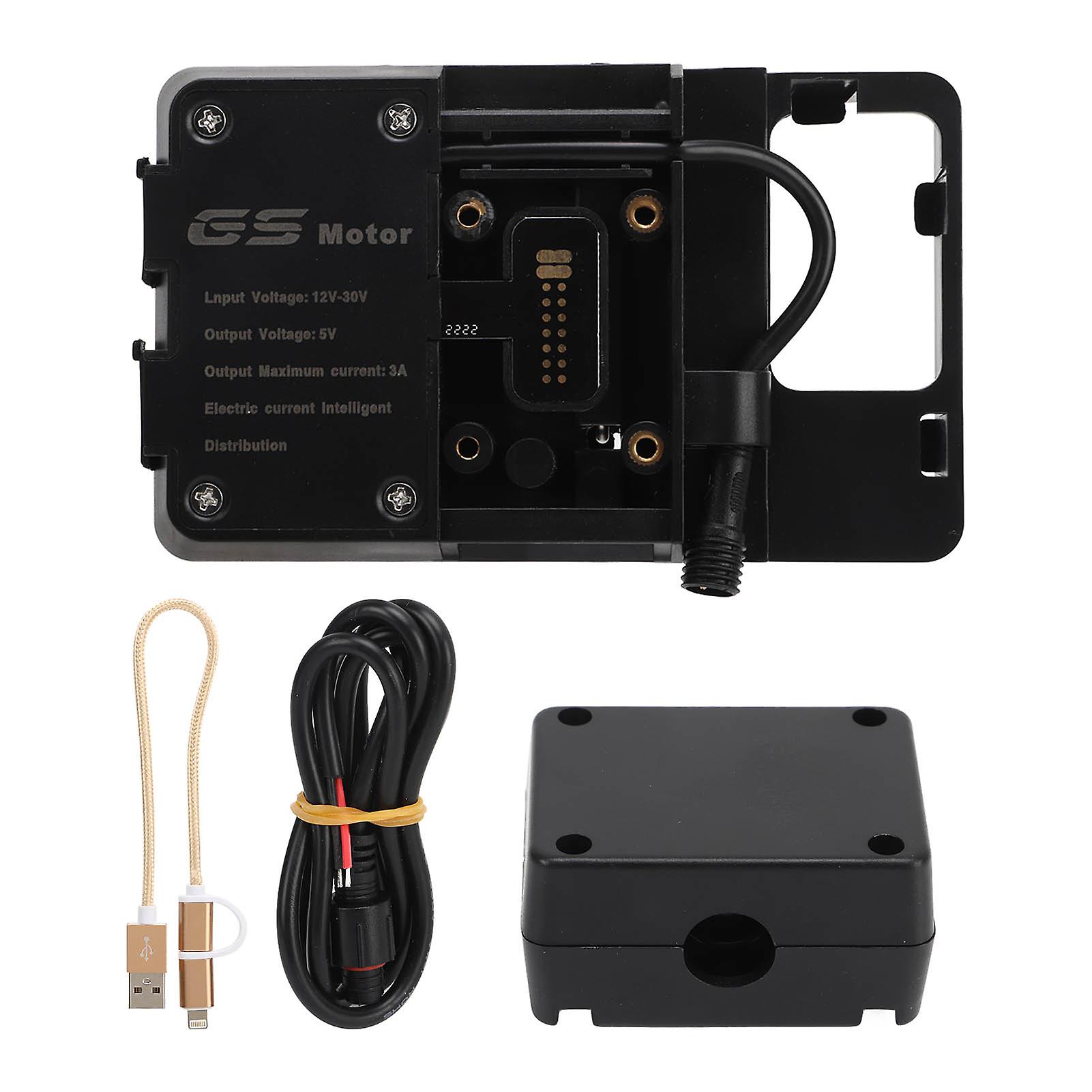 Motorcycle Phone Holder Navigation Bracket Wire Charging Fit for R1200GS LC Adventure 2014‑2017