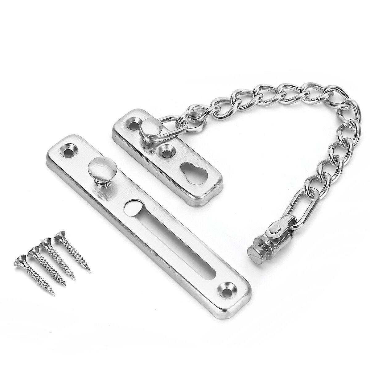 Stainless Steel Strong Security Door Chain Solid Home Safety Guard Lock Catch