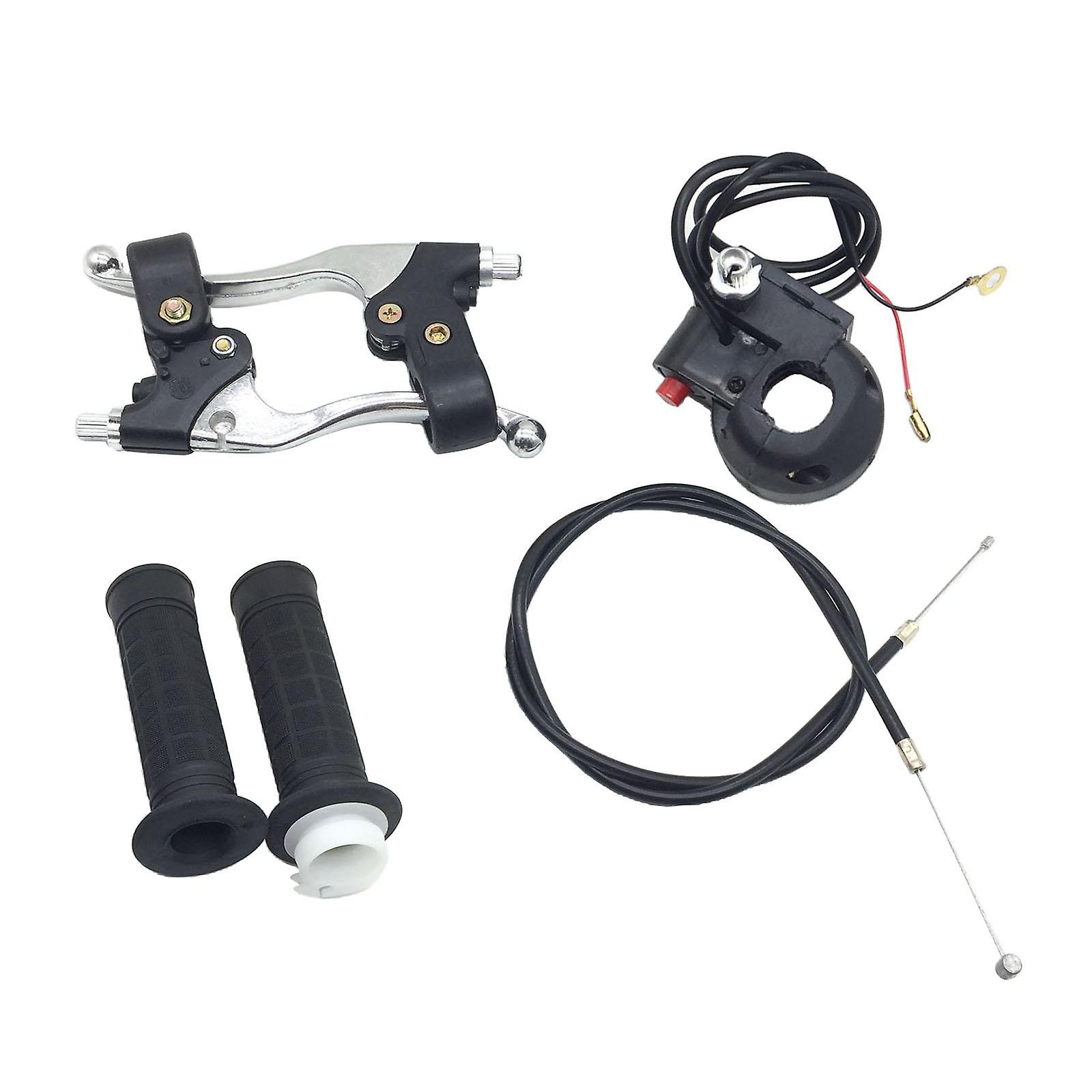 47/49cc Mini Motor Handle Grips Kill Switch Throttle Cable Brake Levers Set