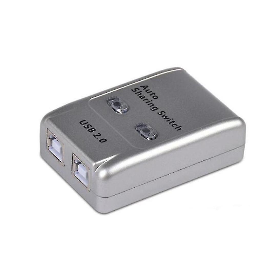 Usb 2.0 Auto Sharing Switch 2 Port Hub Adapter Switcher For 2 Pc Printer Devices Support Windows
