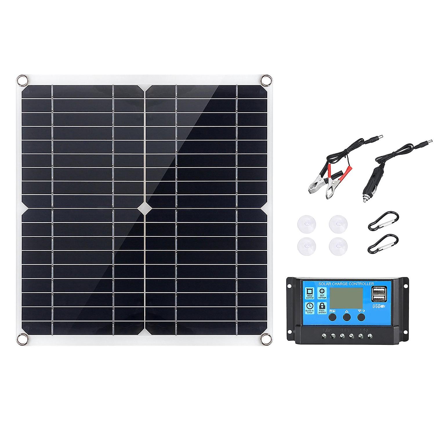Portable 300W Solar Flexible Panel Kits Monocrystalline Silicon Solar Panel with 30A Controller Dual