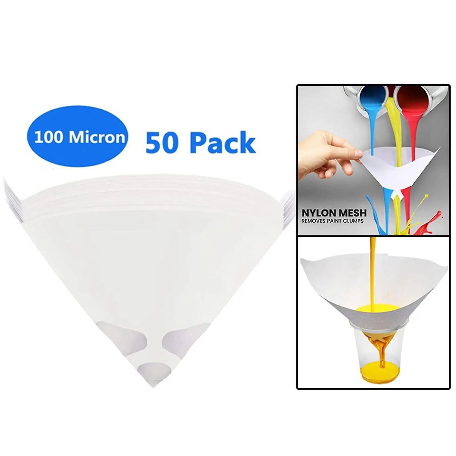 50pcs Filter Funnel Funnel Disposable Fine Mesh Paint Filter for~6520