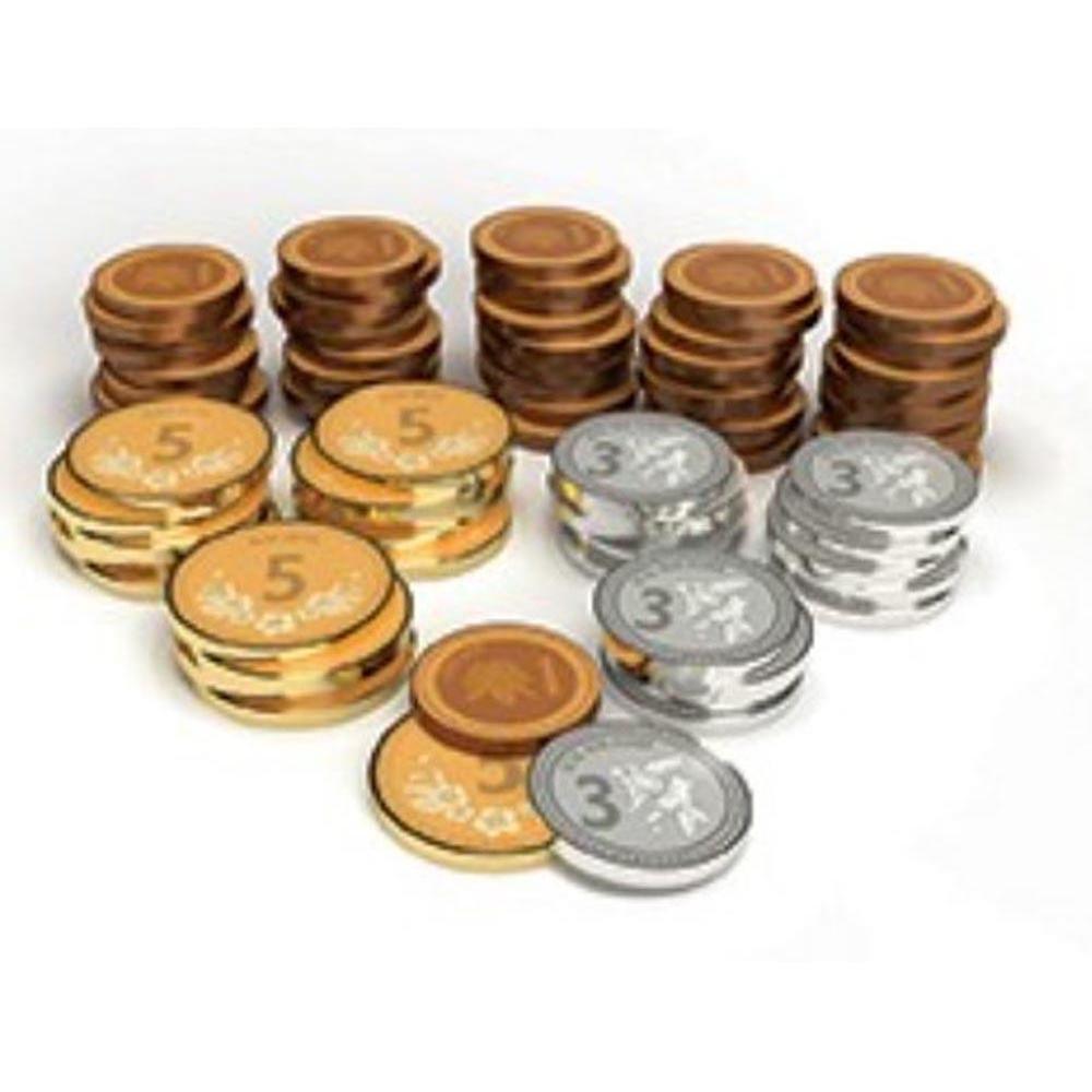 Collectible Dux Somnium Games Botany Metal Coin Set for 1 to 5 Players Ages 8+