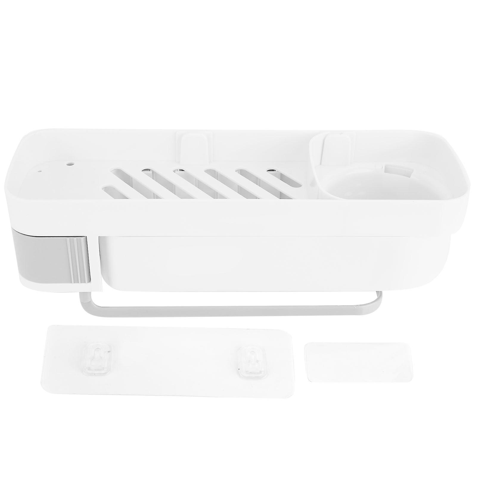 Wall Mounted No Drilling Corner Shower Shelf Kitchen Bathroom Storage Rack Organizer