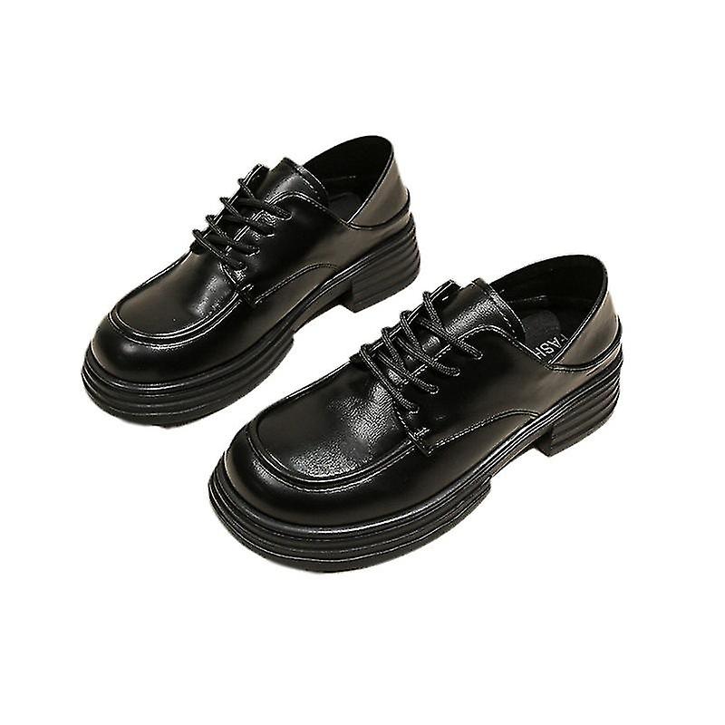 Thick-soled Leather Shoes