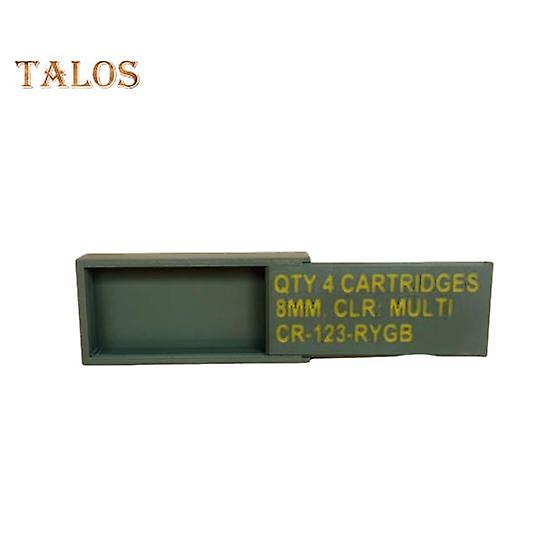 1 Set Crayon Stable Structure Thickened Wooden Material Anti-crack Box Crayon Case with 4 Crayons Crayon Container Veteran Funny