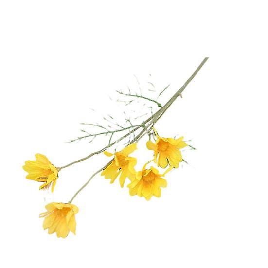 1 Branch Artificial Chamomile Realistic Looking Decorative Faux Silk Beautiful Simulation Flower Banquet Dining Table Decoration