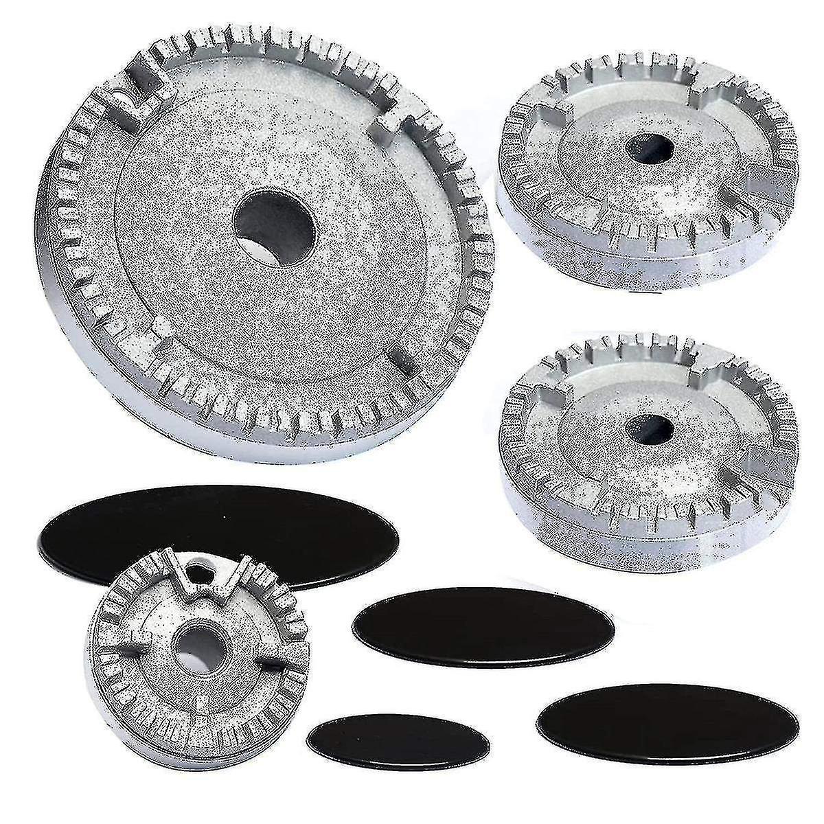 Kochgeschirrkappen-Set Herddeckel-Upgrade, Backofen-Gasherd-Kronenabdeckung, Gaskappe passend für die meisten Gasherdbrenner