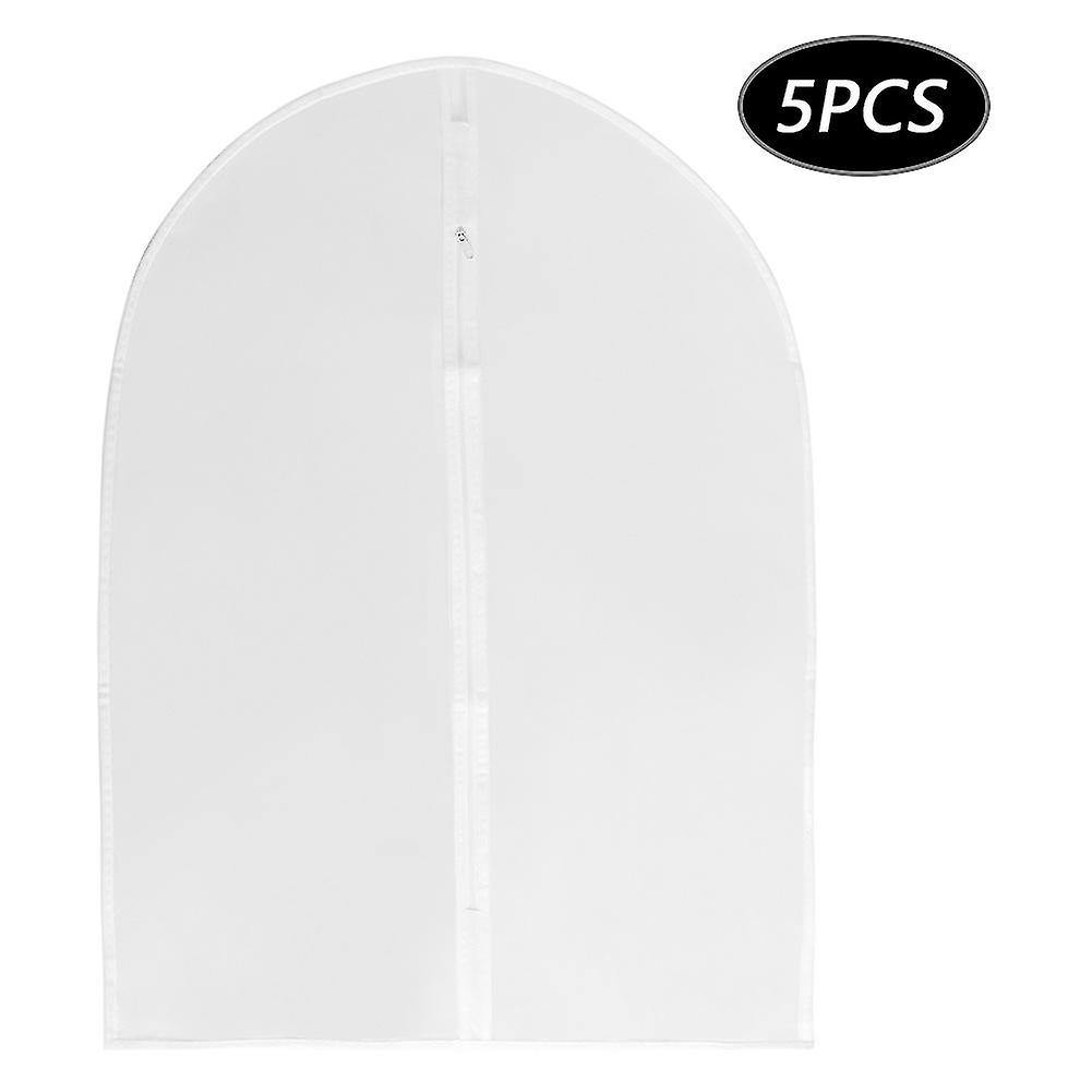- 5PCS Translucent Dustproof Cover Protector for Clothes Wardrobe Hanging