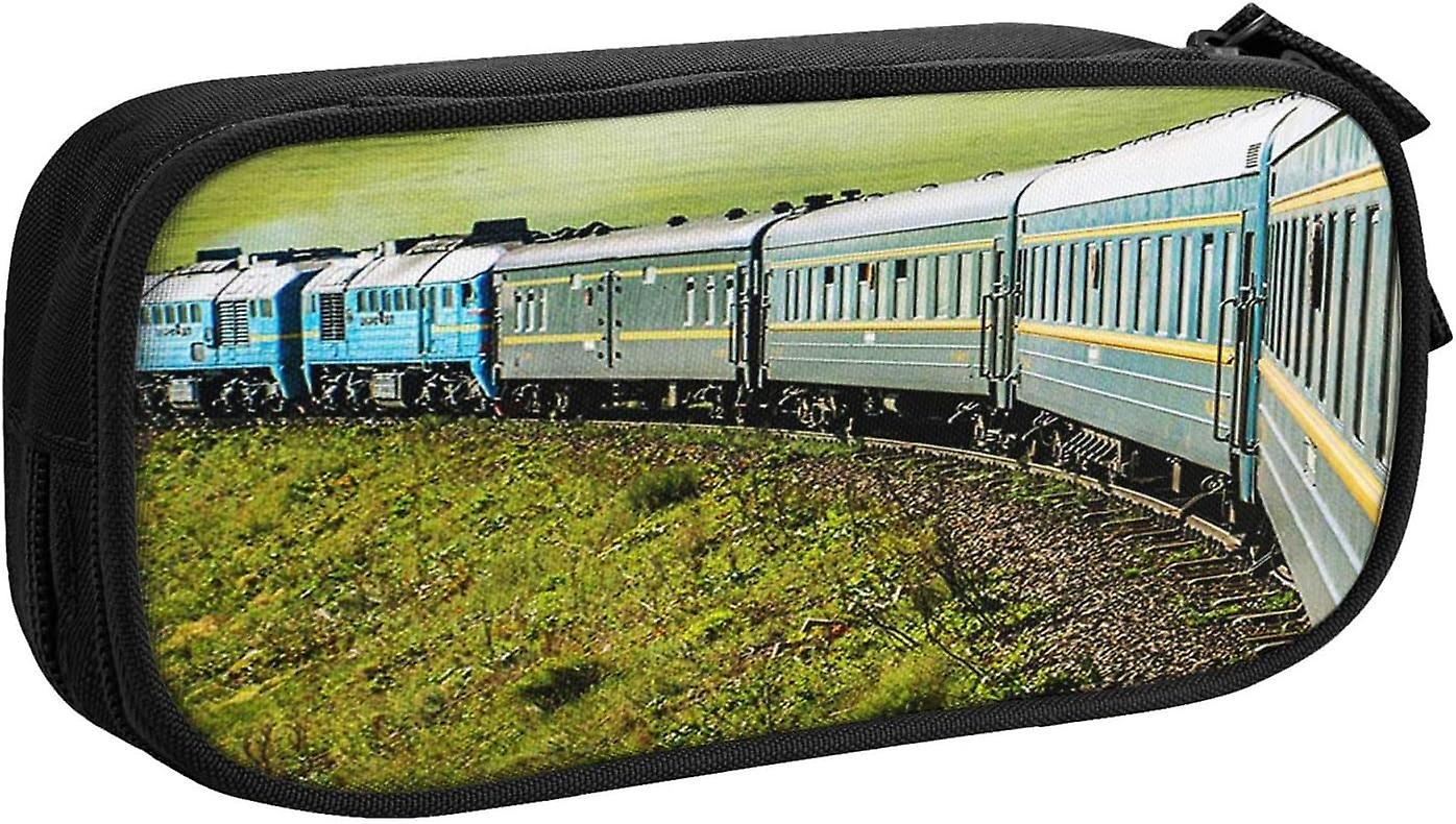 مقلمة عبر سيبيريا السكك الحديدية سعة كبيرة حقيبة قلم رصاص الحقيبة مكتب منظم حقائب أقلام رصاص للأولاد والبنات وطلاب المدارس اللوازم المكتبية