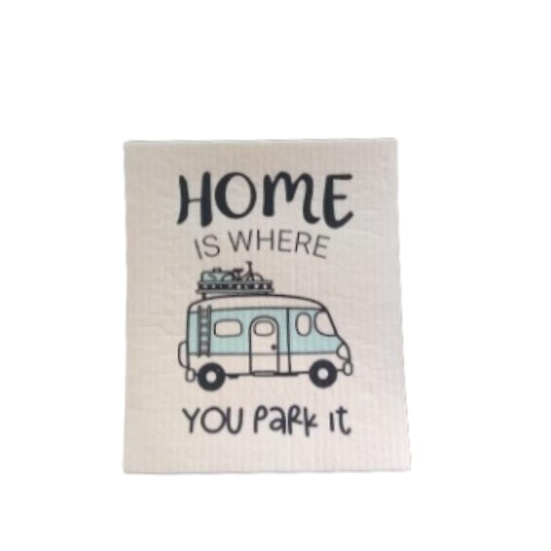 Dish cloth Home is where you park it camper