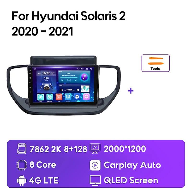 Redkid 2k Qled Android 12 Car Radio For Hyundai Solaris 2 Ii 2020 - 2021 Multimedia Video Player Nav