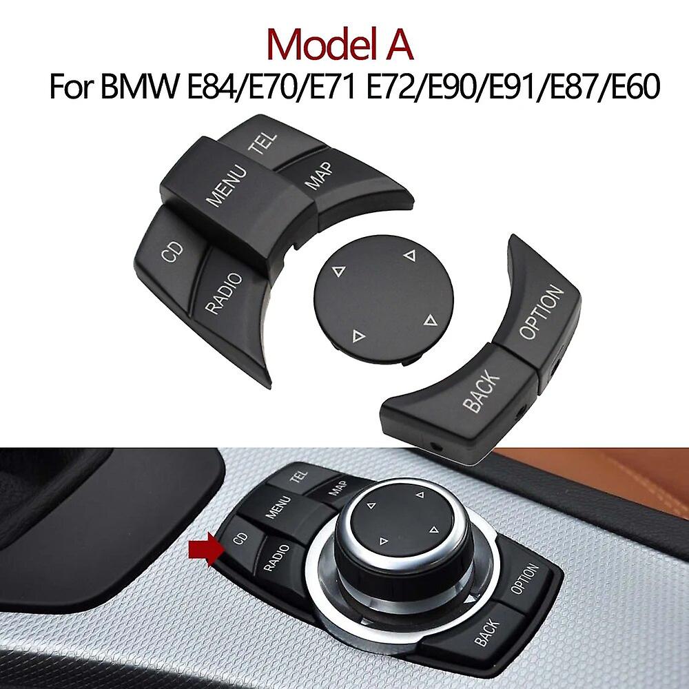 Car Cic Idrive Multimedia Control Knob Menu Button Keys pour Bmw X1 X5 X6 1 3 5 Series E84 E90 E91 E92 E70 E71 E72 E60 E87 E88