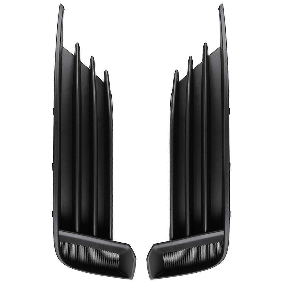 For Audi A3 S-Line & S3 2013-2016 Front Lower Bumper Fog Light Grille Covers – Honeycomb, Chrome+Black (Pair)