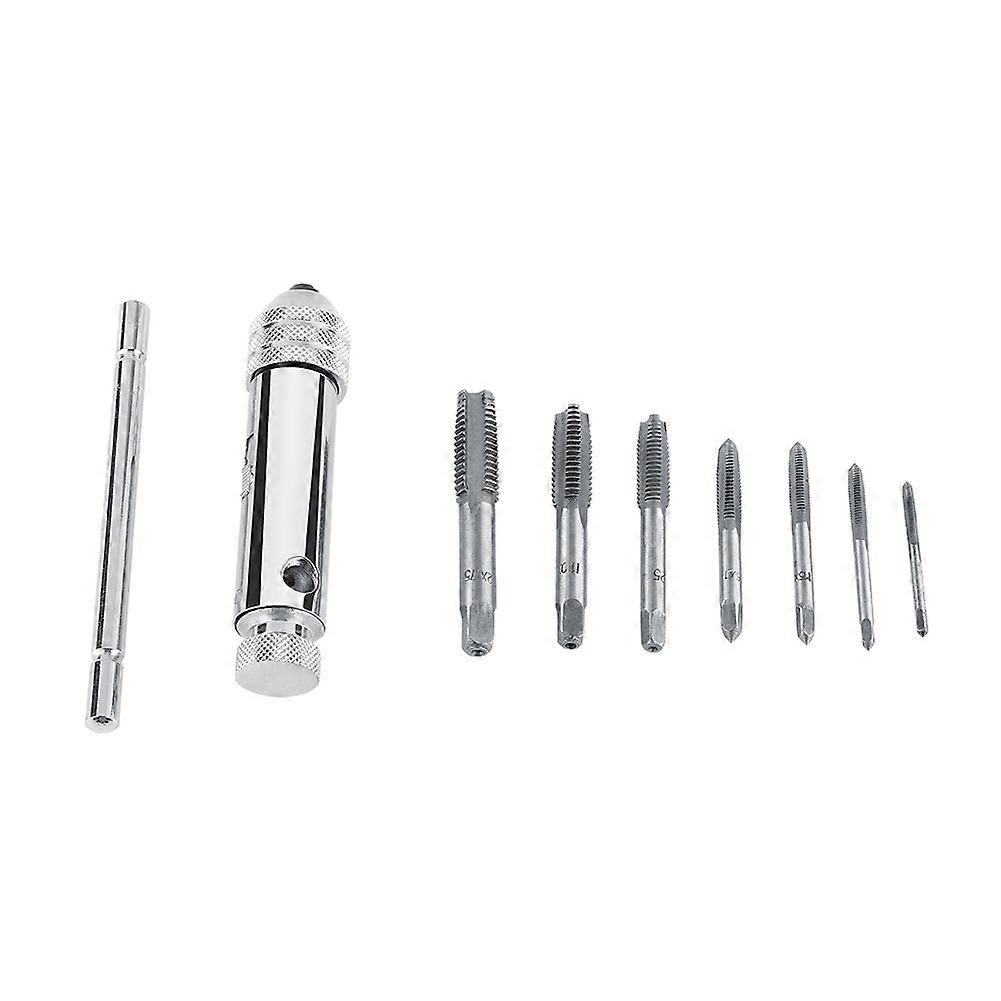 Adjustable Long T-Handle Ratchet Tap Wrench with Screw Thread Plug Taps Hand Tapping Tool (#2)