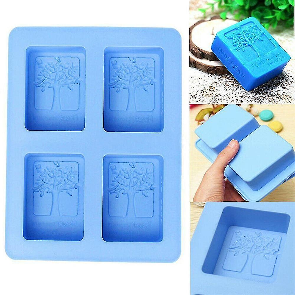 new rectangle shape and creative tree pattern silicone soap molds sm51255