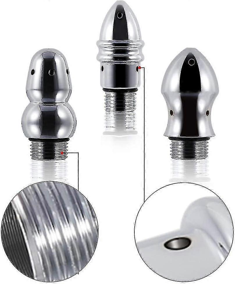 3-in-1 Enema Shower Kit – Metal Cleaning Nozzle with Replaceable Heads
