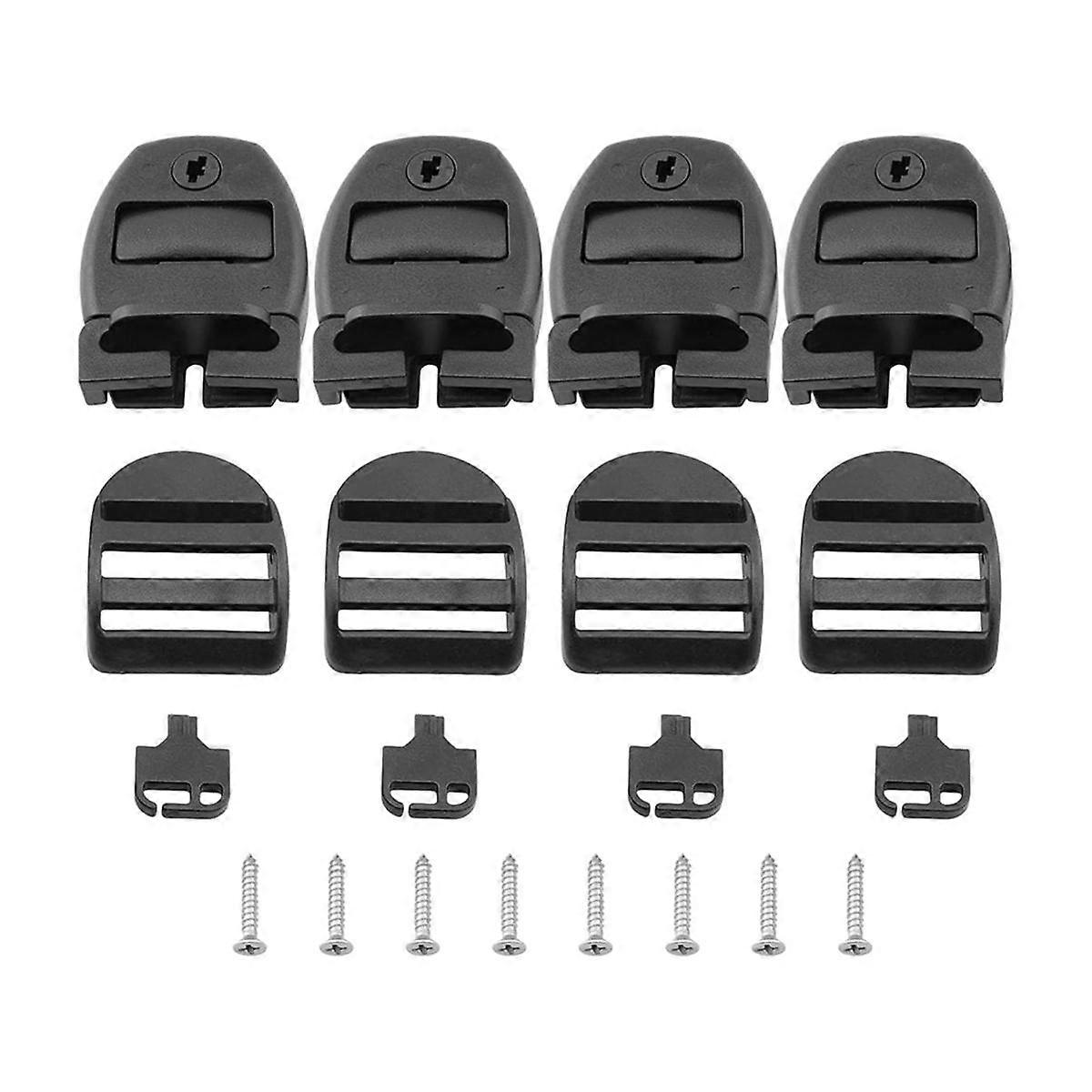 4Sets Spa Hot Tub Cover Clips Latch Replacement Kit Latch Locking with Key and Screws,for Cover Str