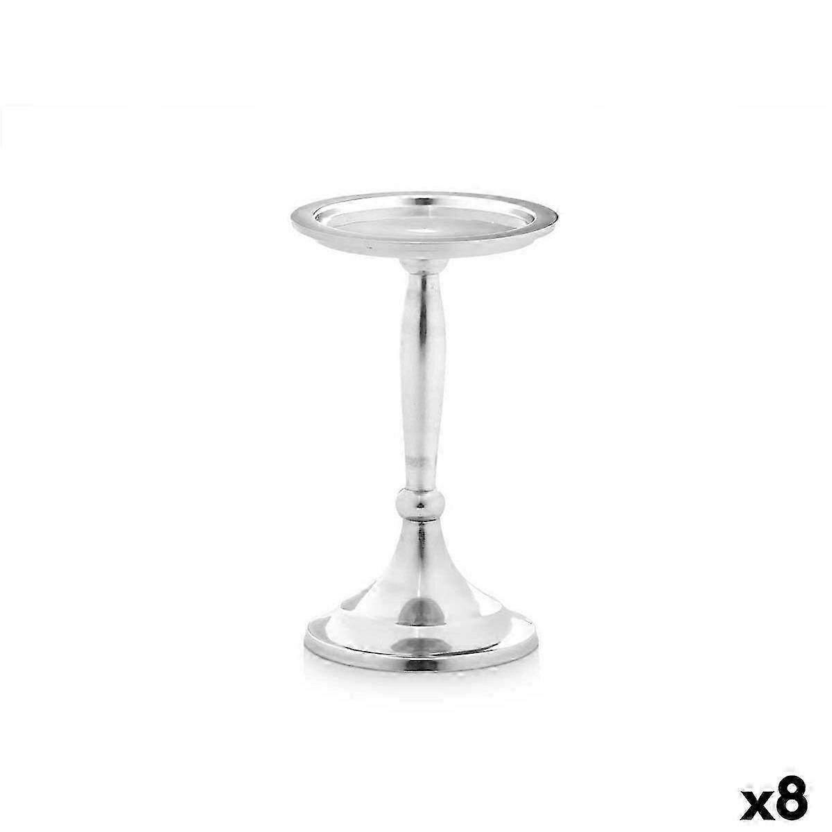 Candlesticks Gift Decor Silver Silver Aluminum 11 x 12.5 x 11 cm 10 x 17 x 8.5 cm (8 pieces)