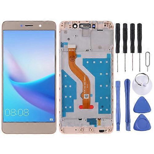 LCD Screen and Digitizer Full Assembly with Frame for Huawei Y7 (2017)(Gold)