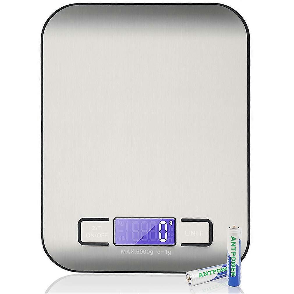 Kitchen Scales,11 lb Digital Food Scale with Batteries, 5kg Units with Tare Function, Touch Button, Backlit LCD Display,2024 Ping
